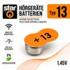 80 Stück Hörgeräte Batterien 13 1,45V orange Produktbild-Vorschau 1