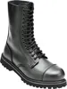 A black leather boot on a white background. Produktbild-Vorschau
