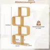 A diagram showing the dimensions of a wooden bookshelf. Podgląd zdjęcia produktu
