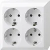 REV 4fach Komplett Steckdose Weiß 0510172555 (0510172555) Produktbild-Vorschau 1