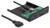 A black internal computer card reader with USB ports and SD card slots. Podgląd zdjęcia produktu