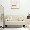 vidaXL Sitzbank mit Rückenlehne 120x62x75,5 cm Leinen Produktbild-Vorschau 2
