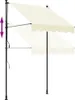 vidaXL Tenda da sole retrattile crema 150x150 cm in tessuto Anteprima dell’immagine prodotto 11