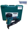A green tool case and a green pneumatic nail gun are displayed against a white background. Produktbild-Vorschau