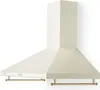 A cream-colored kitchen range hood with gold accents, presented against a white background. Produktbild-Vorschau