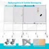 COSTWAY Doppelseitiges mobiles Whiteboard, 120 x 90 cm, Produktbild-Vorschau 4