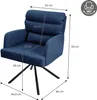 ML-Design Esszimmerstühle drehbar 4er Set Dunkelblau Produktbild-Vorschau 8