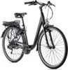 A black electric bicycle is shown against a white background. Produktbild-Vorschau