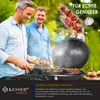 Two men are enjoying a barbecue in a garden setting, with a grill and food visible. Produktbild-Vorschau