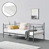 Metallbett 'Kerava' mit Matratze 90x200 cm Dunkelgrau Produktbild-Vorschau 2