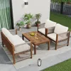 Flieks Gartenlounge Set 4er Set, Gartenmöbel Set Rattan mit Voir les images du produit 2