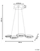 BELIANI Lampa wisząca czarna aluminium zintegrowane Podgląd zdjęcia produktu 3
