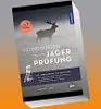 A book cover for "Grundwissen Jägerprüfung" is shown at an angle against a gradient background. Voir les images du produit