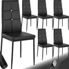 A group of black dining chairs with diamond-like embellishments on the backrests. Náhled obrázku produktu