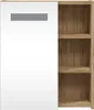 A product image of a cabinet with a white door and wooden shelves. Náhled obrázku produktu
