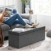 Hocker mit Klappdeckel OTTOMAN 110x38 cm, dunkelgrau Produktbild-Vorschau 10
