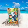 FEBE Strandtuch XXL 100x180 cm Kleiner Elefant Badetuch Produktbild-Vorschau 5