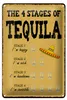 Blechschild Spruch 20x30 cm The 4 stages of Tequila Deko Produktbild-Vorschau 1