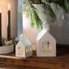 Roues Maison lumineuse Chapelle Petite 8x7x14 cm Voir les images du produit 4