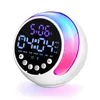 A digital alarm clock with RGB lighting. Produktbild-Vorschau