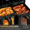 OYAJIA Heißluftfritteuse 9 L - 2 Kammern, Smart Finish, Produktbild-Vorschau 7