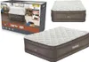 A collage of images showing a Bestway Fortech air mattress, its packaging, and a close-up of the mattress. Produktbild-Vorschau