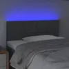vidaXL LED čelo postele Tmavo šedá 80x5x78/88 cm Látka Náhľad obrázku produktu 3