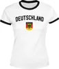 Klassisches Damen WM-Shirt Deutschland Flagge Retro Produktbild-Vorschau 1