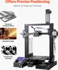 A 3D printer is shown with marketing text and images highlighting its features. Anteprima dell’immagine prodotto