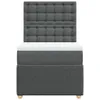 vidaXL Boxspringbett mit Matratze Dunkelgrau 90x190 cm Produktbild-Vorschau 4