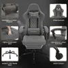 Collage of a gaming chair with feature callouts. Produktbild-Vorschau