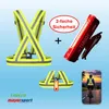 Warnweste reflektierend + Litecco Sicherheitsleuchte rot Produktbild-Vorschau 1