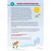 A page from a children's advent calendar with text and illustrations related to a winter wonderland theme. Voir les images du produit