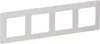 A white frame with four square openings for electrical outlets or switches. Náhľad obrázku produktu