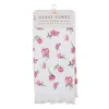 Clayre & Eef Gästehandtuch 40x66 cm Weiß Rosa Baumwolle Produktbild-Vorschau 3