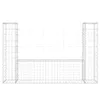 vidaXL Gabionenkorb U-Form mit 2 Säulen Eisen 140x20x100 cm Produktbild-Vorschau 4