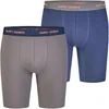 Happy Shorts Herren Langer Boxer Jersey 2-Pack grey-navy - Produktbild-Vorschau 1