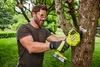 A man is using a Ryobi pruning tool on a tree branch in a garden. Anteprima dell’immagine prodotto