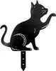 Gartenstecker Katze | fluoreszierende Konturen​ | 40 cm H Produktbild-Vorschau 1