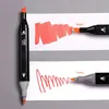Farby Alkoholový popisovač Set 168 Twin Marker Felt Tip Pen Náhľad obrázku produktu 3