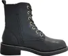 A black lace-up boot with gold eyelets and a decorative chain around the sole. Anteprima dell’immagine prodotto