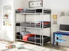 Etagenbett ELOUAN - 3 × 90 × 190 cm - Grau Produktbild-Vorschau 2