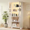 Merax Hochschrank mit LED und Glastüren, Vitrine Produktbild-Vorschau 11