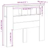 vidaXL Tête de lit LED Blanc 120x18,5x103,5 cm Bois Voir les images du produit 8