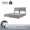 Diagram showing dimensions and features of a bed frame. Náhľad obrázku produktu