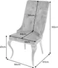 riess-ambiente Eleganter Stuhl MODERN BAROCK grau Samt mit Produktbild-Vorschau 7