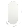 A product image of an oval mirror with dimensions indicated. Produktbild-Vorschau