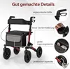 COSTWAY Rollator faltbar, 2in1 Rollstuhl & Reiserollator Produktbild-Vorschau 4