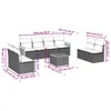 The Living Store 9-tlg. Garten-Sofagarnitur mit Kissen Grau Produktbild-Vorschau 8