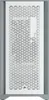 A front view of a white computer case with a perforated front panel. Voir les images du produit